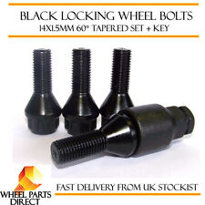 Black Locking Wheel Bolts 14x1.5 Nuts for VW Golf R32 [Mk5] 05-10 picture