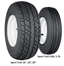4808 4.80R8/4-5L Carlisle White Sport Trail Trailer Assembly BW, New Tire -Qty 1 picture