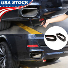 For BMW X5 X6 M Sport 2014 -2018 Black Steel Rear Exhaust Tail Pipe 2PCS picture