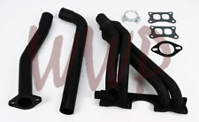 Black Exhaust Header Manifold Kit For 81-85 Nissan/Datsun 720 Pickup Truck 2WD picture