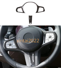 For BMW 8 Series 840i 19-2022 Real Carbon Fiber Steering Wheel Button Cover Trim picture