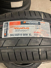 2 New 265 35 19 Hankook Ventus S1 Evo-3 Noise Cancelling Tires picture