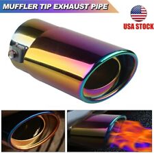 Car Exhaust Pipe Tip Rear Tail Throat Muffler Stainless Steel Round Accessory US picture