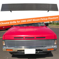 Fits 86-97 Nissan Pickup Phantom Chrome Billet Grille Main Upper Grill Insert picture