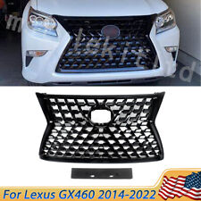 For 2014-2022 Lexus GX460 Front Upper Grille Gloss Black New Style Luxury Grill picture