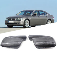 2X For BMW E46 330Ci E65 E66 745Li 750i 750Li Side Mirror Cover Cap Carbon Fiber picture