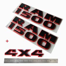 3x OEM Black 1500 Plus 4X4 Emblem Side Badge 3D Letters for 1500 Genuine picture