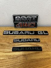 Subaru Brat Emblems Fits 82-87 4 Piece Subaru Brat Emblem Set Original Brat picture