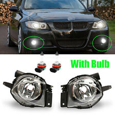 For 2006-2008 BMW E90 325i 328i 330i 335i CLEAR BUMPER FOG LIGHT LAMPS  PAIR picture
