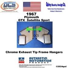 1967 GTX Satellite Sport Chrome Exhaust Tip Hangers 2856261 2  MoPar USA NEW picture