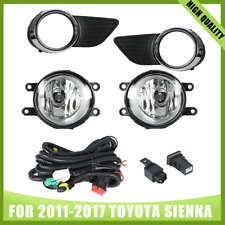 For 2011-2017 Toyota Sienna  Clear Fog Lights Driving Lamps w/Switch+Bulbs Pair picture