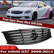 Front Grill Grille For Infiniti G37 2 Door Coupe 2008-2013 2011 2012 Gloss Black picture