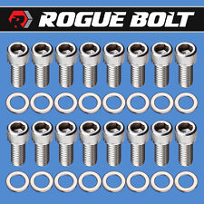 SBF HEADER BOLTS STAINLESS STEEL KIT SMALL BLOCK FORD 260 289 302 351W 351C 5.0L picture