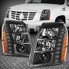 [HID] For 07-14 Cadillac Escalade ESV EXT Projector Headlight Lamps Black/Amber picture