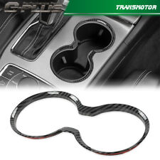 Fit For Grand Cherokee 11-21 Gear Shift Cup Holder Cover Trim Bezel Carbon Look picture