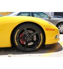 8 PCS Continental Tire Lettering Yellow Permanent Tire Stickers 1'' Yellow color picture