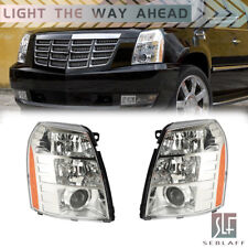 For 2007-2014 Cadillac Escalade HID Headlight Assembly Chrome Bezel LH+RH Side picture