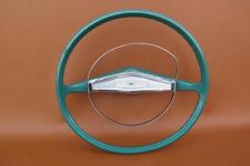 1958 Chevy Biscayne Del Ray Yeoman Nice Orig Green GM Steering Wheel & Horn Cap picture