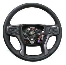 OEM 19-23 Chevy Silverado Tahoe Suburban GMC Black Gray Leather Steering Wheel picture