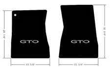 NEW FLOOR MATS 1968-1972 PONTIAC GTO Embroidered Logo in silver on both mats picture