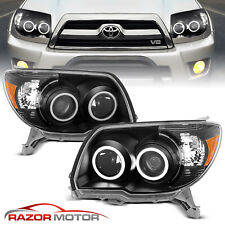 2006-2009 Dual LED Halo Black Projector Headlights Pair For Toyota 4Runner SUV picture