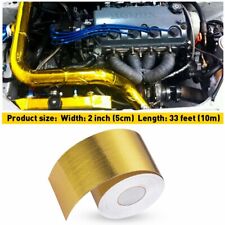Car 1200℉ Continuous Reflective Heat Shield Self-Adhesive Wrap Tape Gold EOU picture