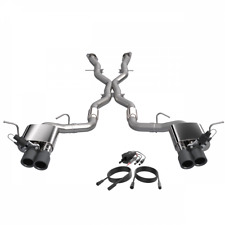 QTP 2018-2021 JEEP GRAND CHEROKEE TRACKHAWK SCREAMER EXHAUST SYSTEM BLACK TIPS picture