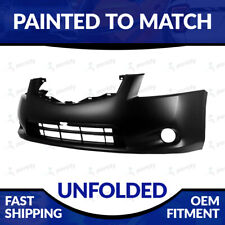 NEW Painted Unfolded Front Bumper W/ Fog Light Holes For 2010-2012 Nissan Sentra picture