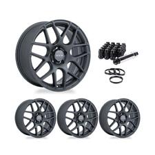 Wheel Rims Set with Black Lug Nuts Kit for 87-96 Chevrolet Beretta P889516 17 in picture