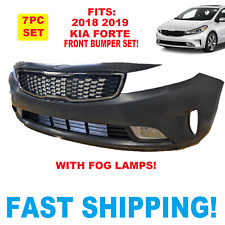 2017 2018 FITS KIA FORTE FRONT BUMPER SET GRILL FOG LAMPS NEW NOT PAINTED picture