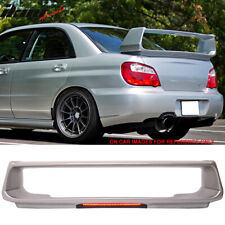 For 02-07 Subaru Impreza WRX STI Trunk Spoiler #48W Gray W/ LED Brake Light picture