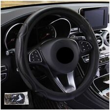 Car Steering Wheel Cover Anti-slip 15'' Universal Black Leather Car Accessories picture