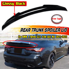 FOR BMW G22 4 SERIES 21-24 430i M440i G82 M4 GLOSS BLACK PSM STYLE TRUNK SPOILER picture