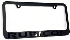 Jeep Rubicon Stealth Black Logo Premium Carbon Stainless License Plate Frame picture