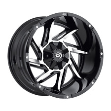 1 New Vision 17X9 6x5.5 6x139.7 12 Gloss Black Machined Face Prowler Wheel/Rim picture