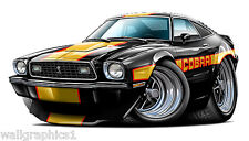 Ford Mustang Cobra 2 1978 Wall Graphic Decal Cartoon Car Men Man Cave Tools Boys picture