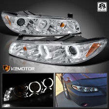 Fits 1997-2003 Pontiac Grand Prix Clear LED Halo Projector Headlights Lamps picture