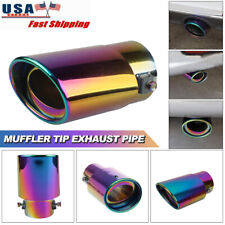 Car Exhaust Pipe Tip Rear Tail Throat Muffler Stainless Steel Round Accessories picture