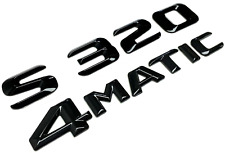 1 BLACK S320+4MATIC FIT MERCEDES REAR TRUNK EMBLEM BADGE NAMEPLATE DECAL NUMBER picture