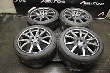 NISSAN GTR R35 FRONT & REAR RIM SET ALLOY WHEEL RIMS GREY OEM STAGGERED picture