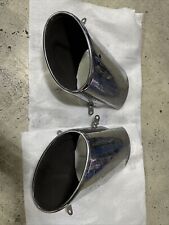 Audi RSQ8 Tail Pipe Tips used set of 2 Exhaust Chrome 4M8253825a 4M8253826a picture