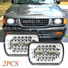 Fit Isuzu Pickup I-Mark Pair 7X6 5X7 Inch LED Headlights Chrome Hi-Lo Beam DOT picture