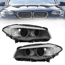 Headlight Assembly Set For 2011-2013 BMW 550i  528i 530i Left+Right W/Bulbs picture