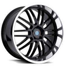 Staggered Beyern Mesh Front: 19x8.5, Rear: 19x9.5 5x120 Gloss Black Wheels Rims picture