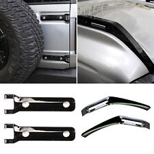 Black Front Engine Hood & Tailgate Spare Tire Hinge Cover For Ford Bronco 2021+ picture