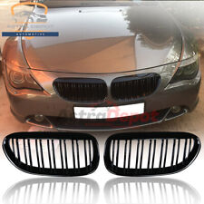 Gloss Black Dual Slat Kidney Grill For 2004-2010 BMW E63 E64 M6 645Ci 650i Coupe picture