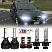 For Acura TSX 2004 2005 2006 2007 2008 LED HID Headlights Hi/Low +Fog Light Kit picture