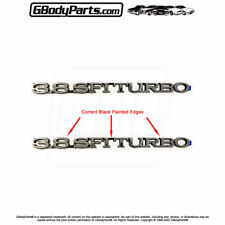 84-87 Grand National 3.8 SFI Turbo Adhesive Backed HOOD Script Emblems w/ Black  picture