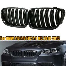 Gloss Black 2 Lines Front Kidney Grille For BMW F10 528i 535i 550i M5 2010-2016 picture