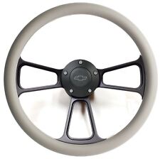 1974 - 1994 Chevy C/K Series Pick-Up Truck Gray on Black Steering Wheel Kit picture